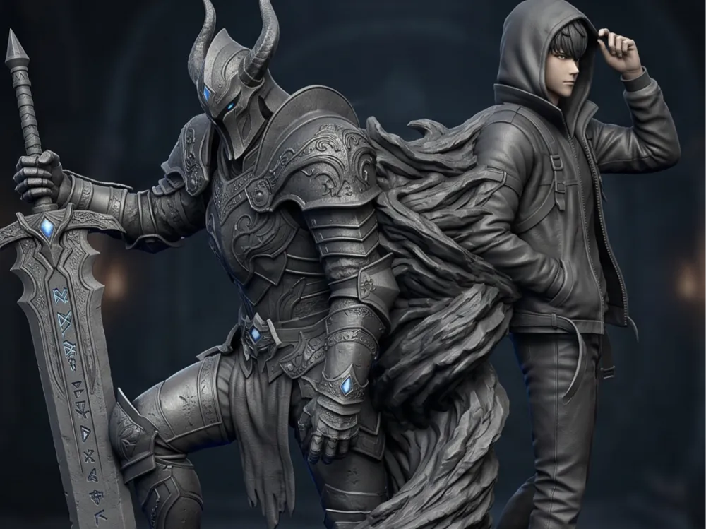 Sung Jin-Woo & Igris on Shadow Throne